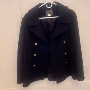 J Crew navy pea coat
